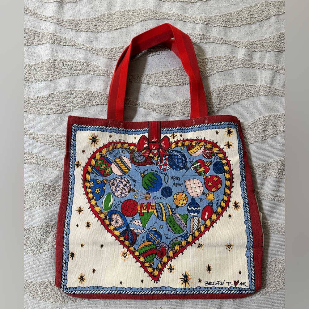 Brighton Celebrate Holiday Tote, Used Once, LOVE, Tom Clancy Piece, Like New